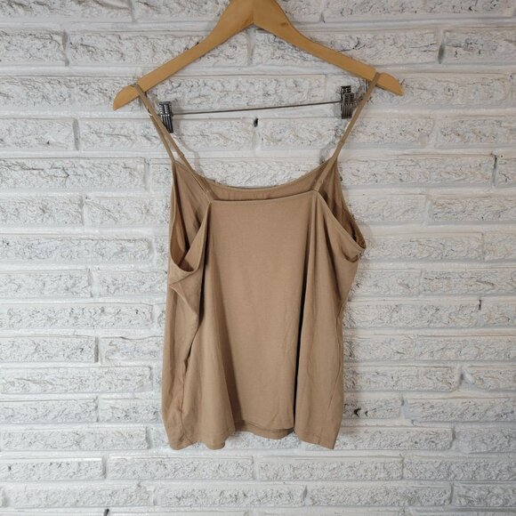 Time Tru Womens Top XL Camisole Beige Lightweight Adjustable B19E - Picture 5 of 8